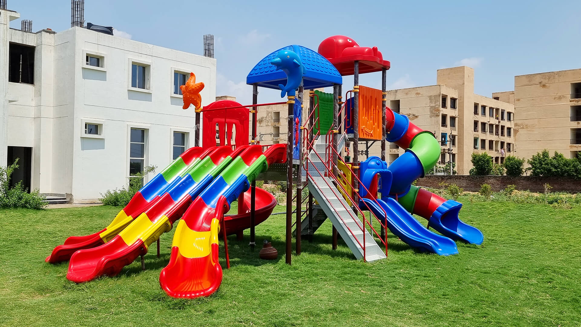Playground Multiplay Slides